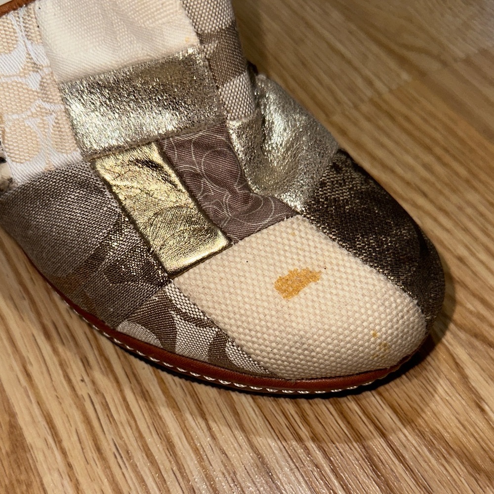 Coach Women's Patchwork Mules - Brown, Tan, and Cream - Picture 5 of 5